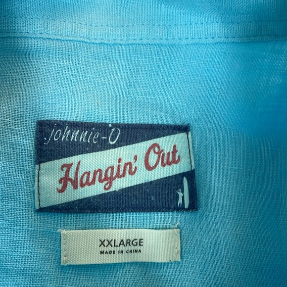 Johnnie-O Men’s Felix Linen Sport shirt LS. Blue. XX Large. NWT - Picture 4 of 9